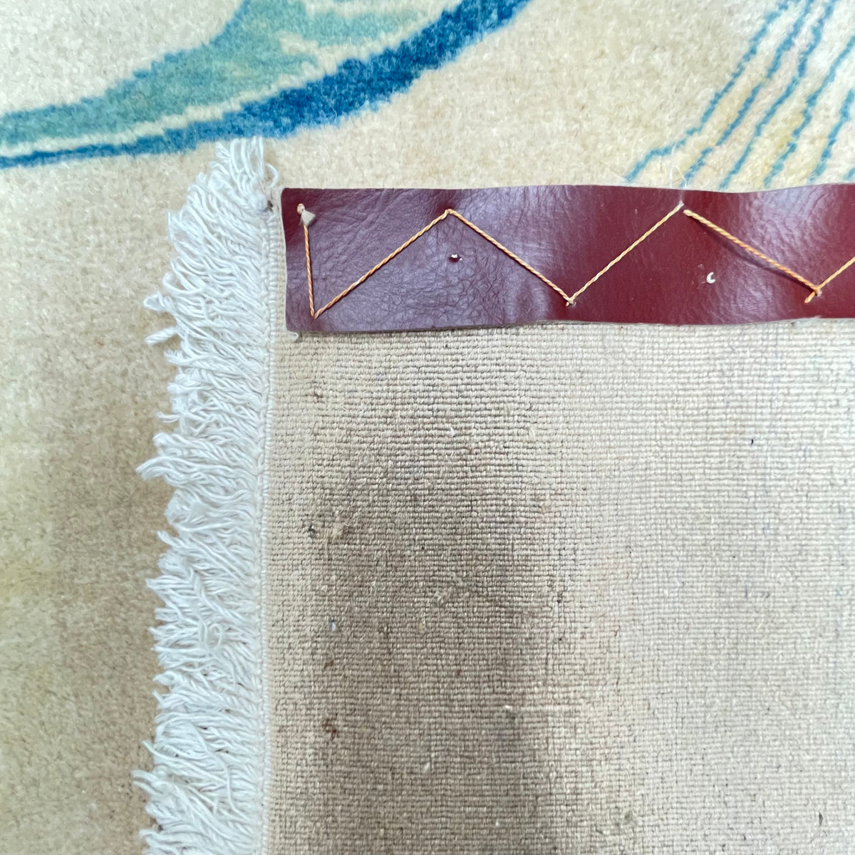 Orientteppich Beige Grün Floral, handgeknüpftes Unikat – Ansicht 9