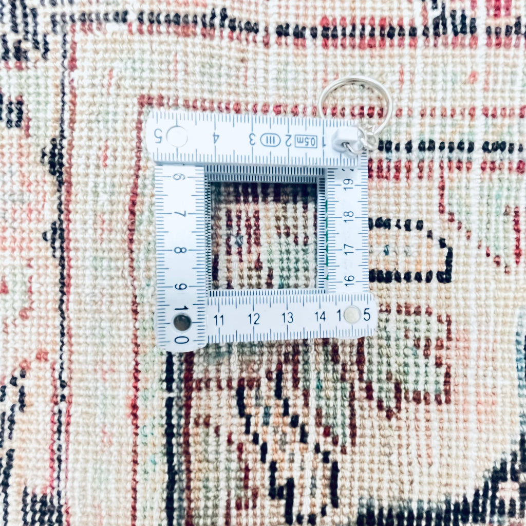 Orientteppich Rot Beige Medaillon, handgeknüpftes Unikat – Ansicht 9