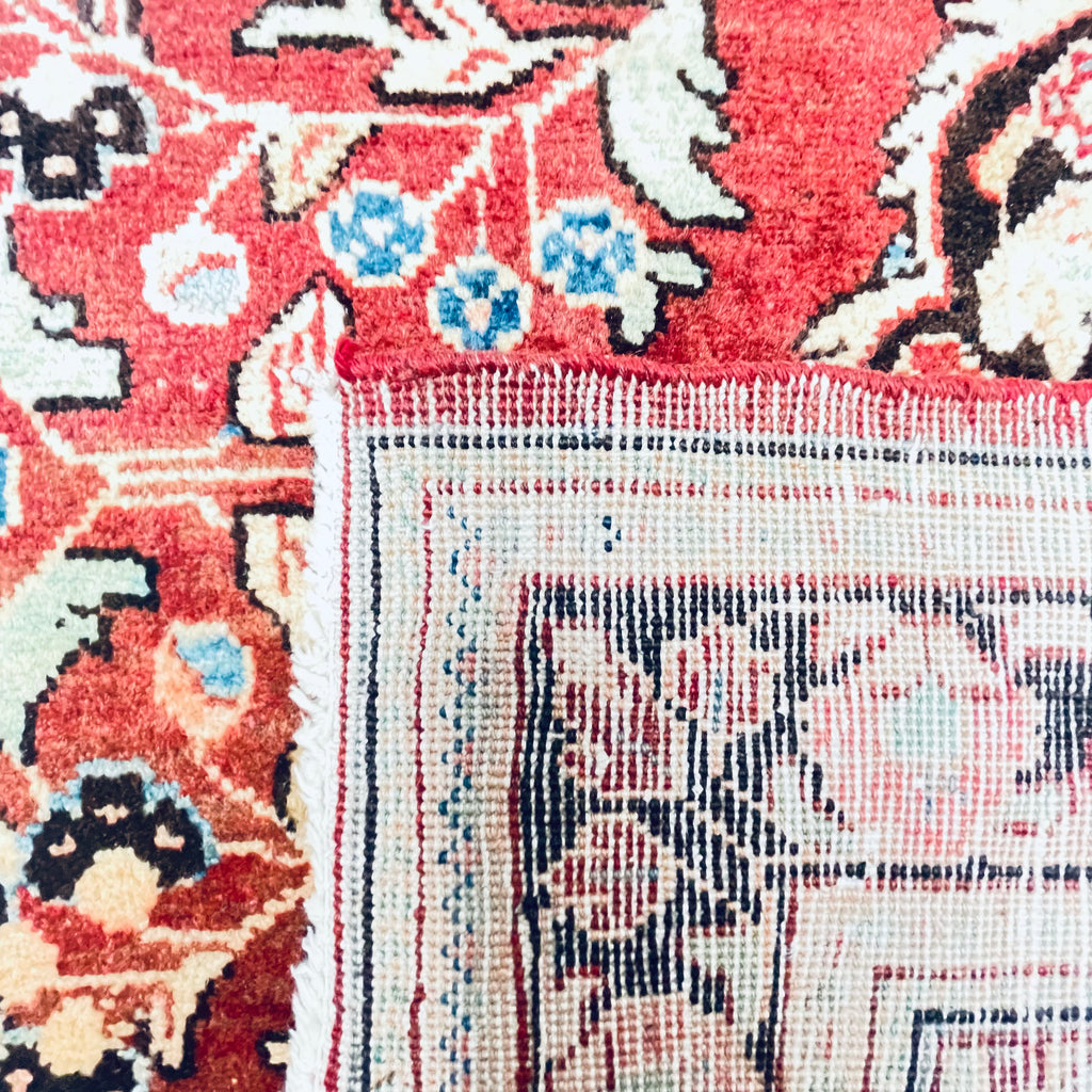 Orientteppich Rot Beige Medaillon, handgeknüpftes Unikat – Ansicht 10