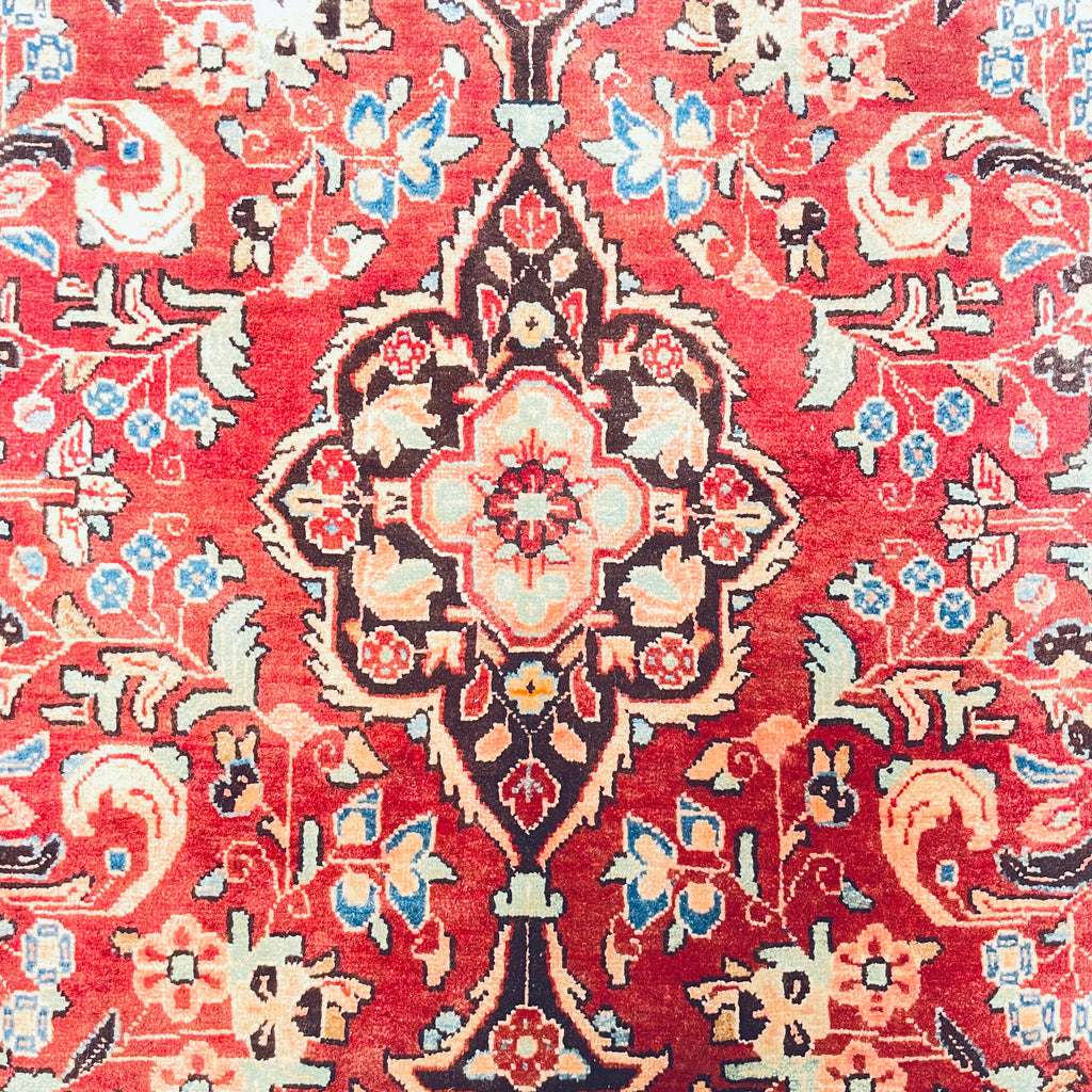Orientteppich Rot Beige Medaillon, handgeknüpftes Unikat – Ansicht 7