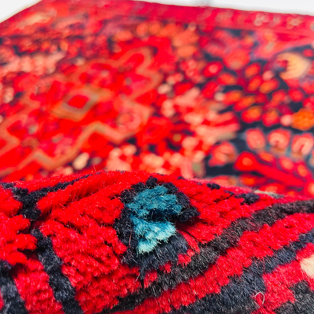 Orientteppich Rot Blau Stern-Medaillon, handgeknüpftes Unikat – Ansicht 7