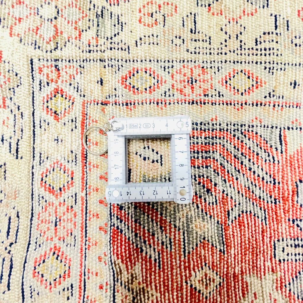 Orientteppich Rot Beige Allover-Muster, handgeknüpftes Unikat – Ansicht 8