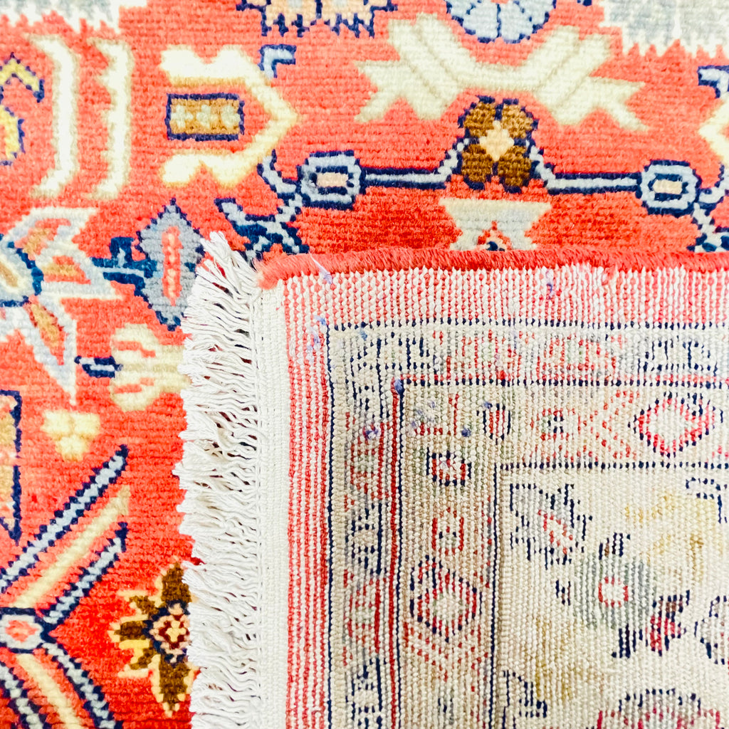 Orientteppich Rot Beige Allover-Muster, handgeknüpftes Unikat – Ansicht 9
