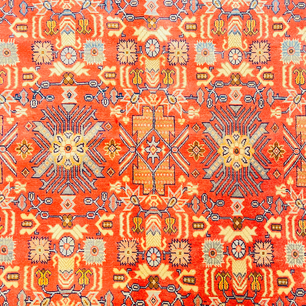Orientteppich Rot Beige Allover-Muster, handgeknüpftes Unikat – Ansicht 6