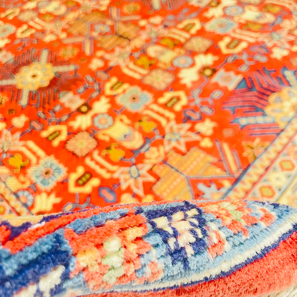 Orientteppich Rot Beige Allover-Muster, handgeknüpftes Unikat – Ansicht 7