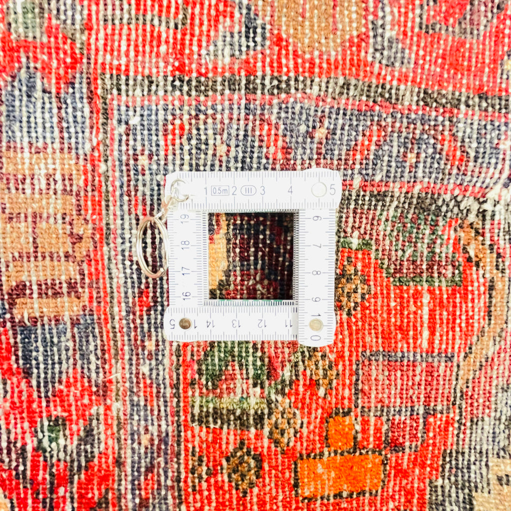 Orientteppich Rot Blau Medaillon aus Wolle, handgeknüpftes Unikat – Ansicht 8
