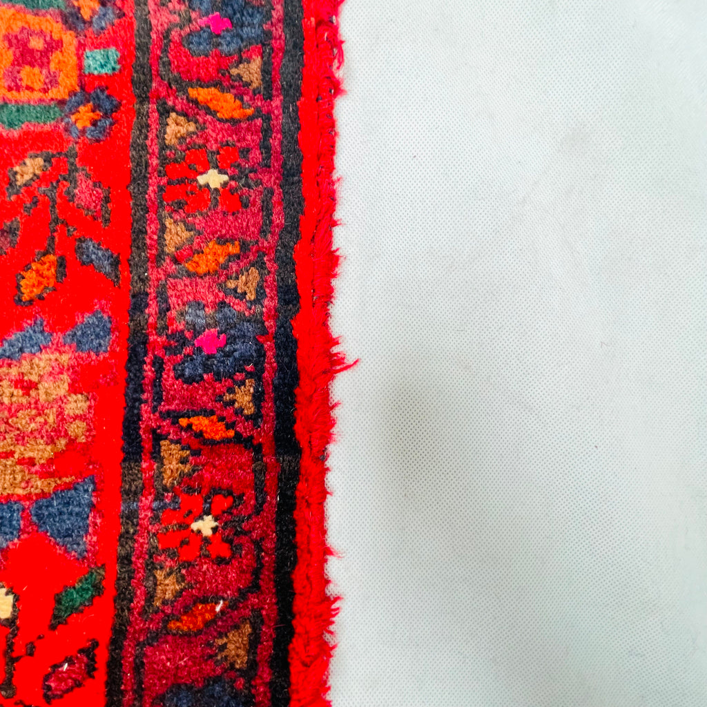 Orientteppich Rot Blau Medaillon aus Wolle, handgeknüpftes Unikat – Ansicht 10
