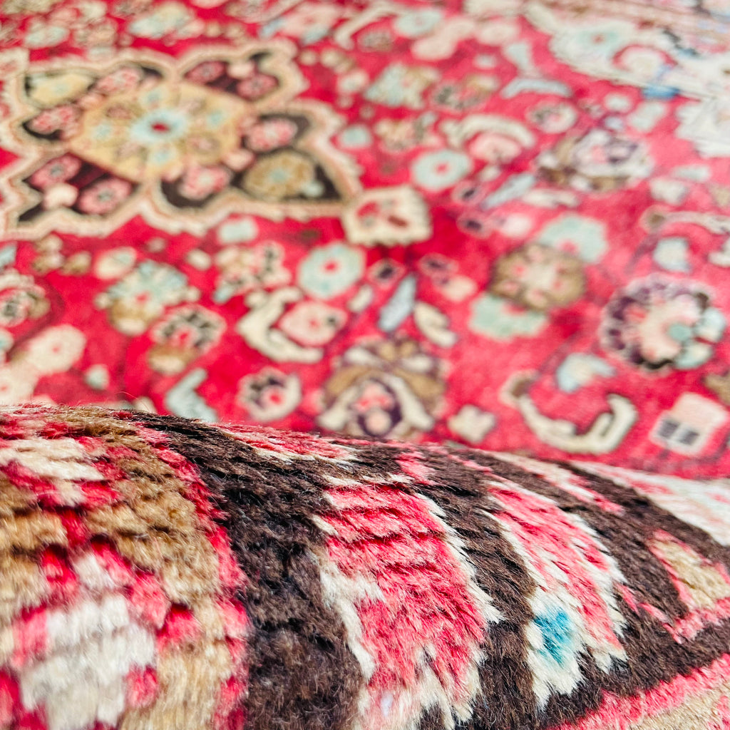 Orientteppich Rot Creme Medaillon, handgeknüpftes Unikat – Ansicht 7