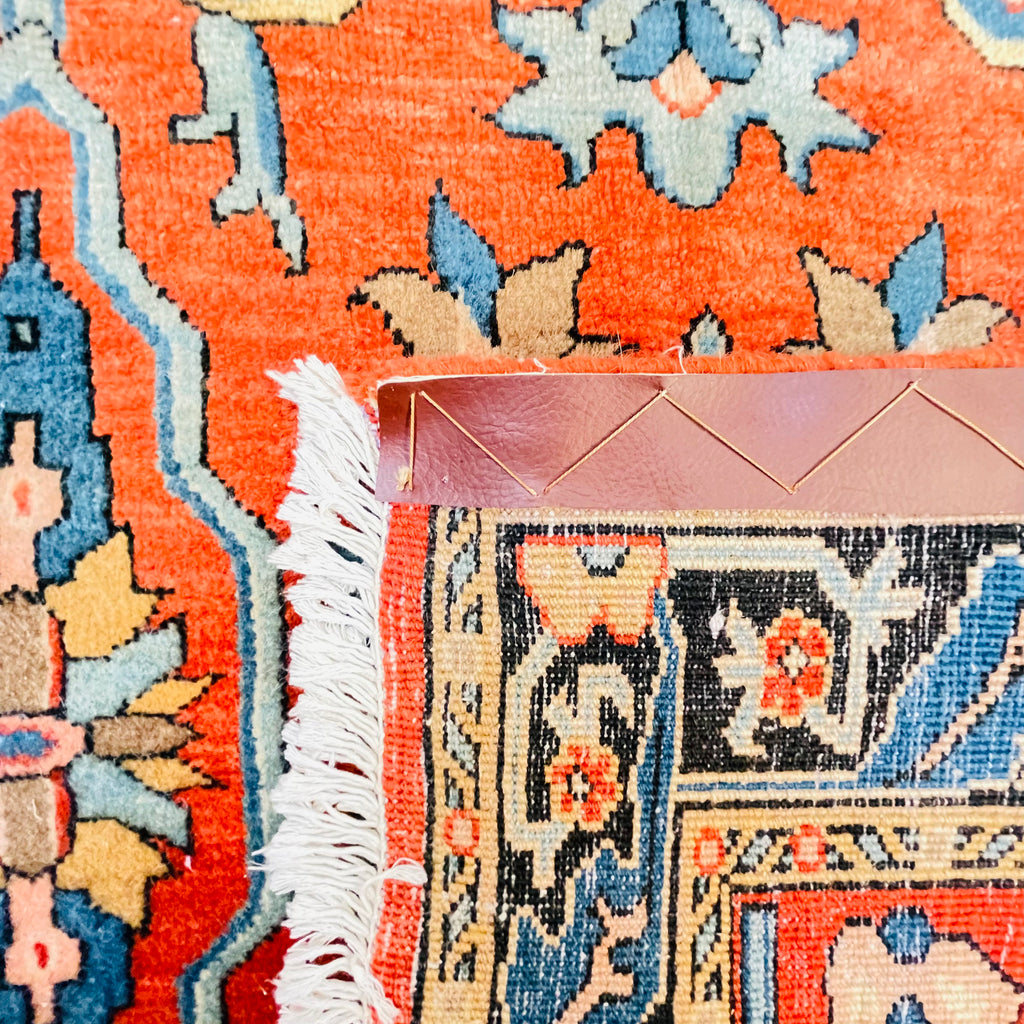 Orientteppich Terracotta Blau, handgeknüpftes Unikat – Ansicht 8