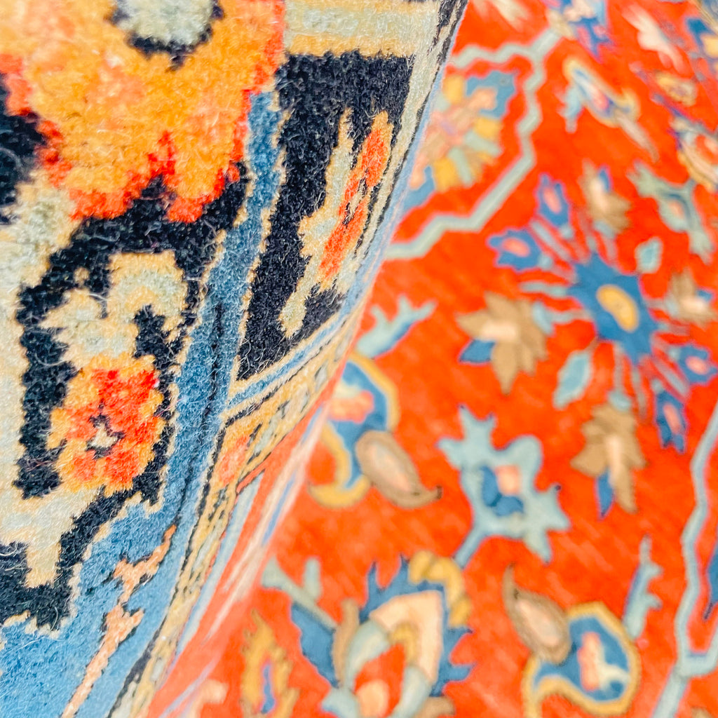 Orientteppich Terracotta Blau, handgeknüpftes Unikat – Ansicht 7