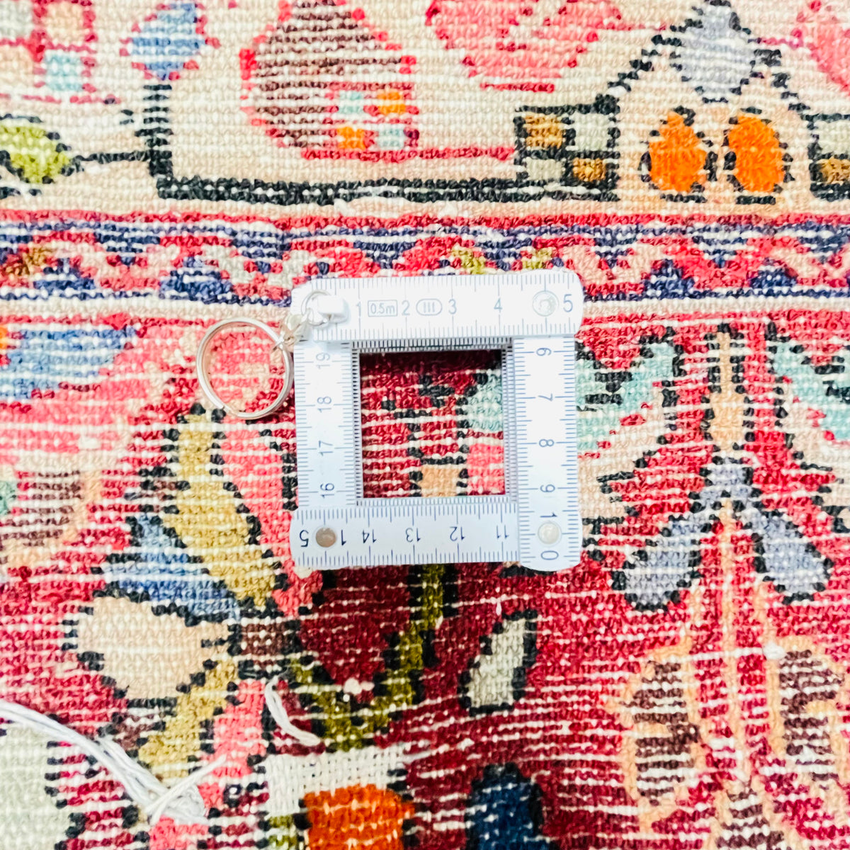 Orientteppich Läufer Rot Floral, handgeknüpftes Unikat – Ansicht 8