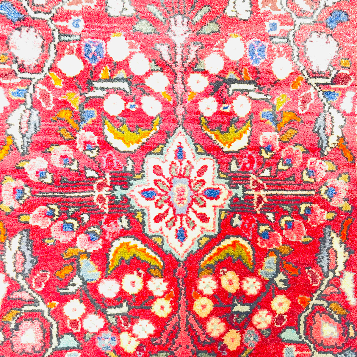 Orientteppich Läufer Rot Floral, handgeknüpftes Unikat – Ansicht 5