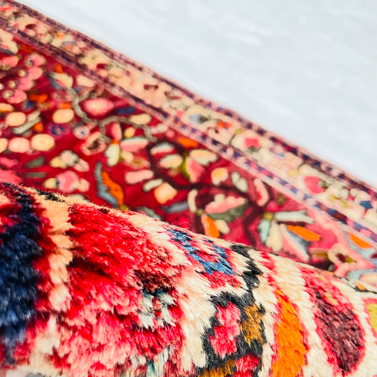 Orientteppich Läufer Rot Floral, handgeknüpftes Unikat – Ansicht 7