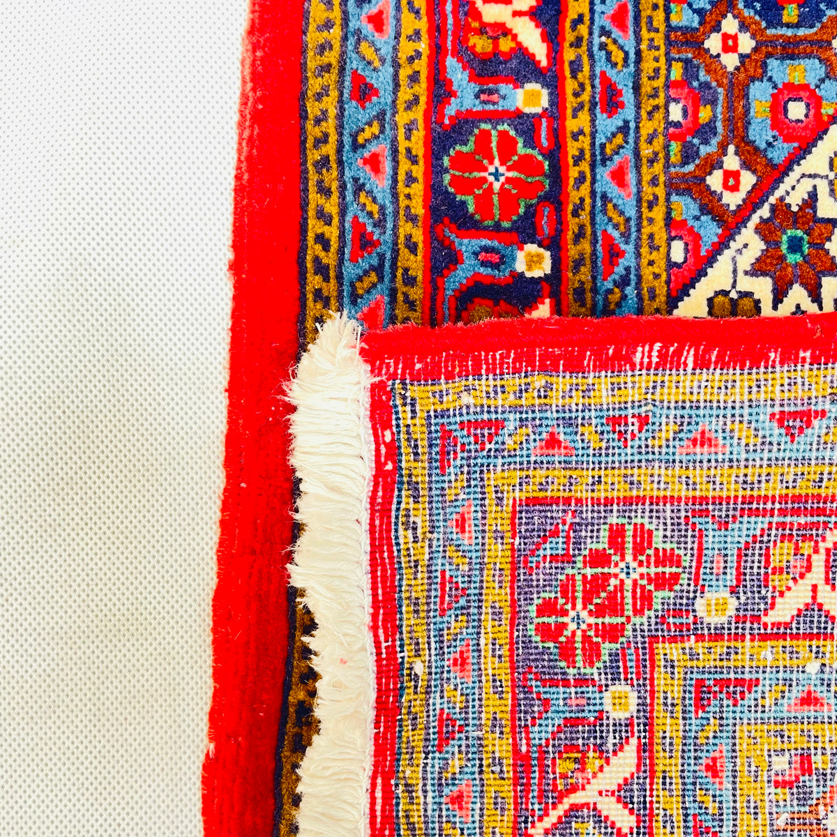 Orientteppich Rot Blau Medaillon, handgeknüpftes Unikat – Ansicht 8