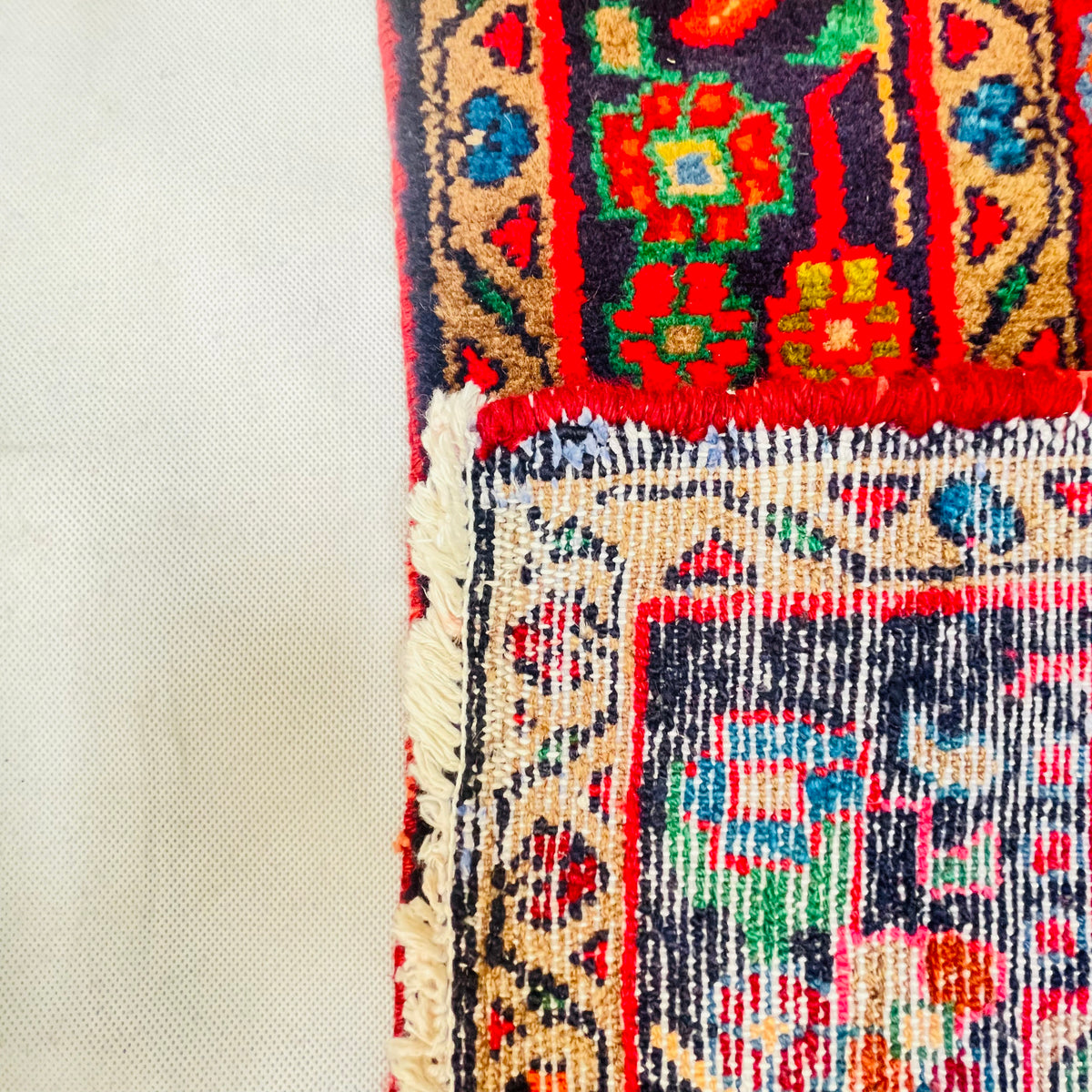 Orientteppich Rot Blau Medaillons, handgeknüpftes Unikat – Ansicht 10