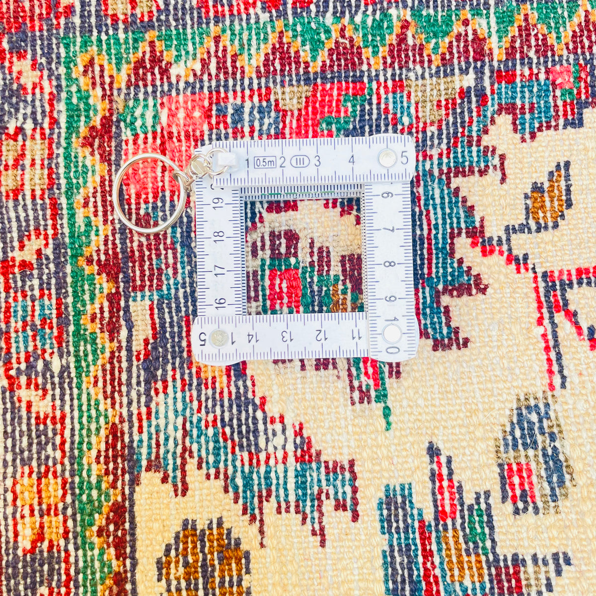 Poshti Orientteppich Beige Rot Vogelmotive, handgeknüpftes Unikat – Ansicht 8