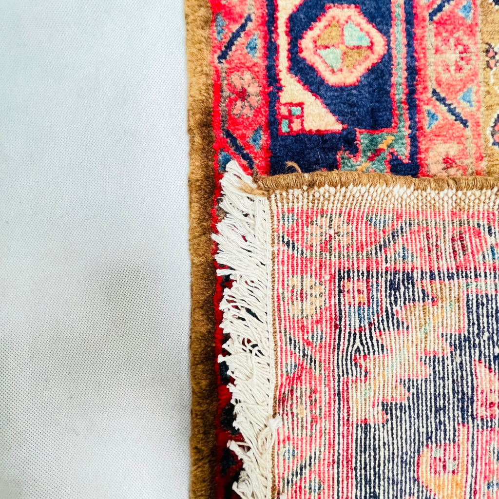 Orientteppich Beige Rot Medaillon, handgeknüpftes Unikat – Ansicht 9