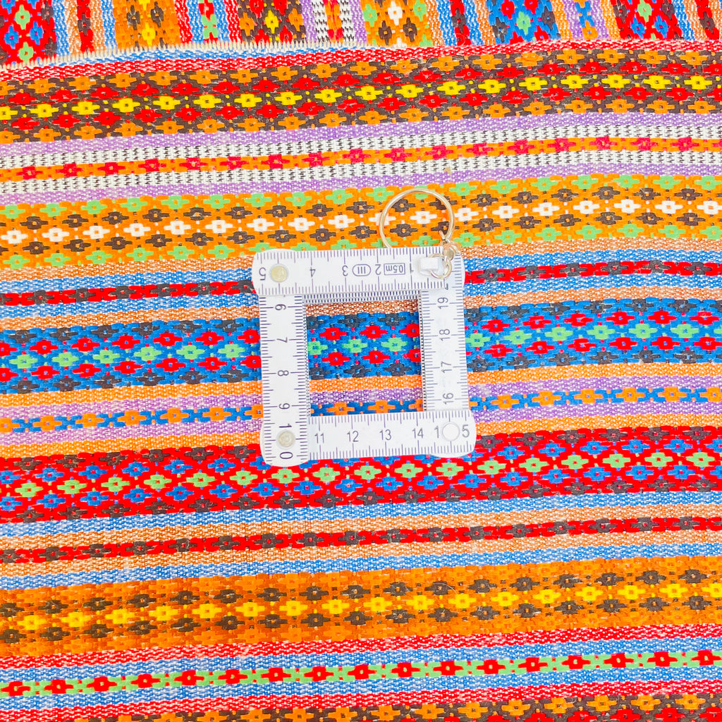 Kelim Teppich Rosette Patchwork Bunt, handgewebtes Unikat – Ansicht 6