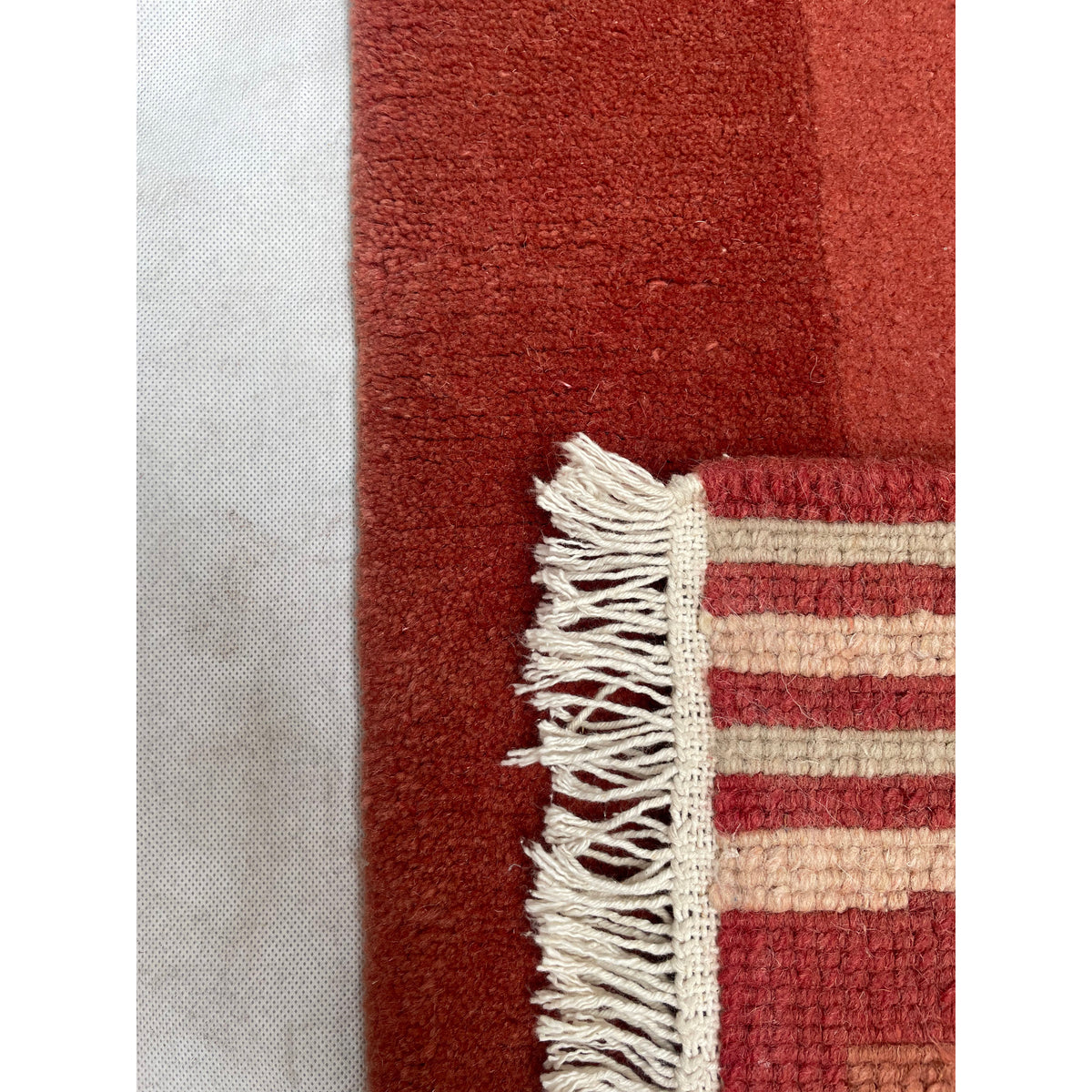 Nepal Teppich Lachs Rot, handgeknüpftes Unikat – Ansicht 7