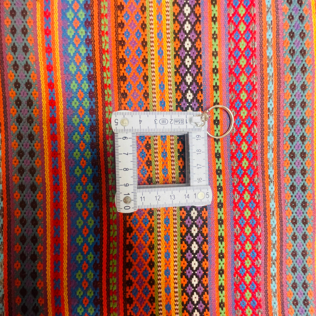 Patchwork Teppich 3D-Würfelmuster, handgefertigtes Unikat – Ansicht 8
