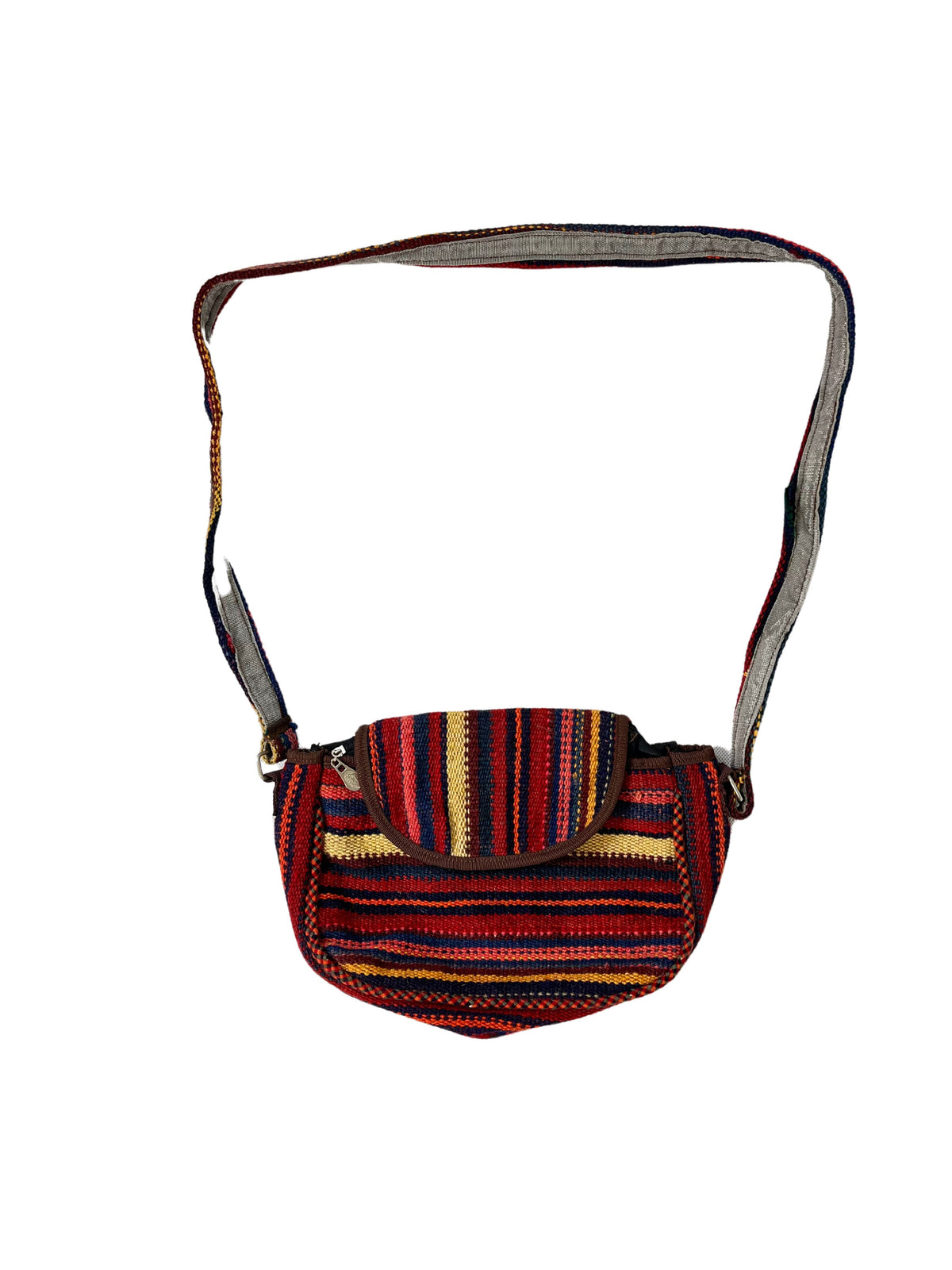 Kelim Tasche Nomad Vintage warme Farben, 18 × 29 × 8 cm, handgewebtes Unikat