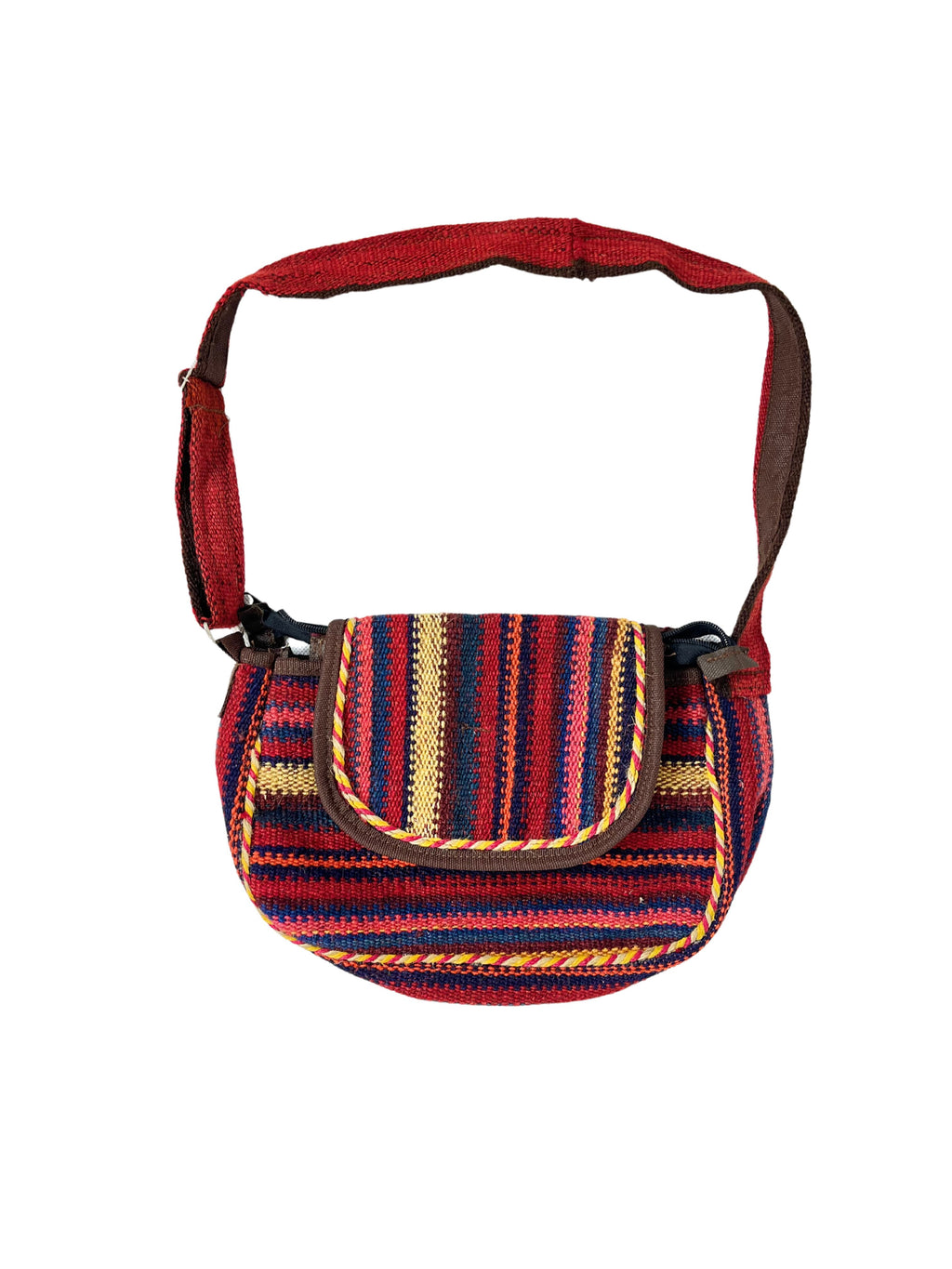 Kelim Tasche Nomad bunt gewebt, 18 × 29 × 7 cm, handgewebtes Unikat