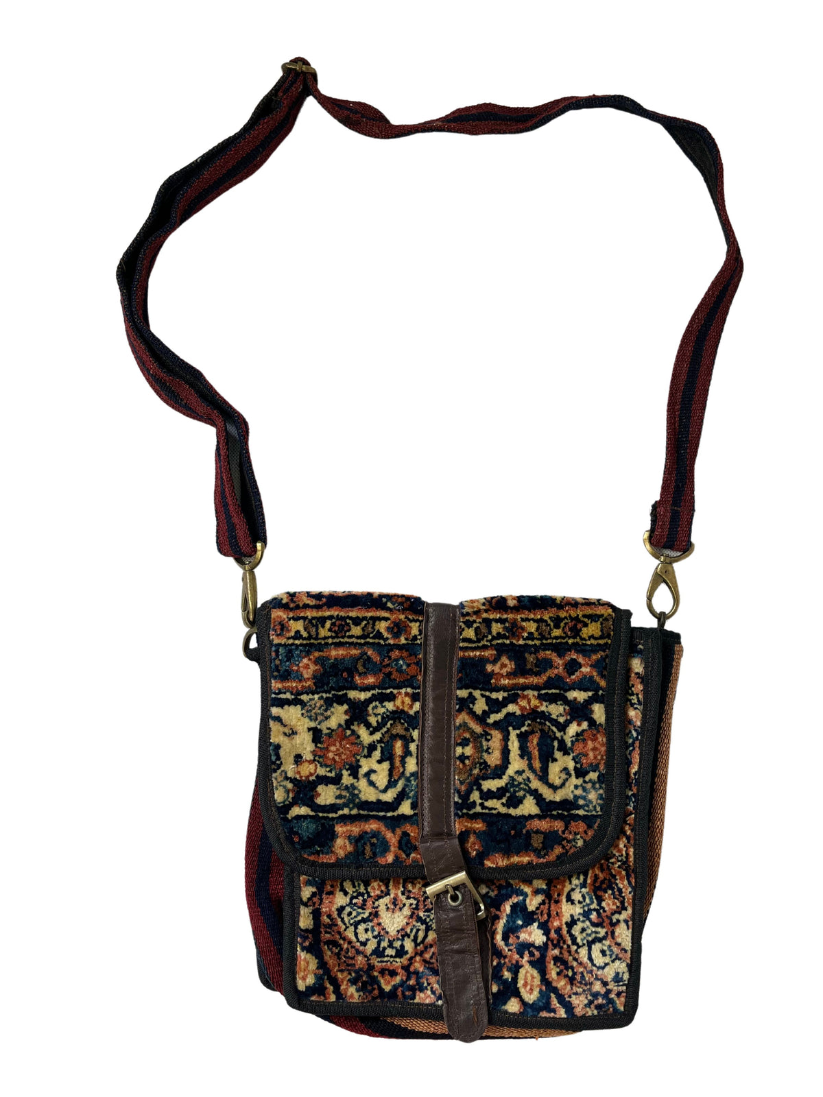 Kelim Tasche Nomad Naturtöne, 31 × 31 × 9 cm, handgewebtes Unikat