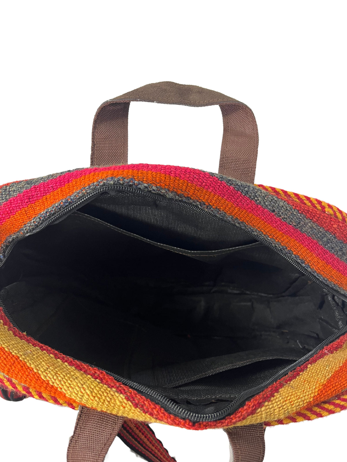 Kelim Tasche Nomad Terracotta Ocker, handgewebtes Unikat – Ansicht 5