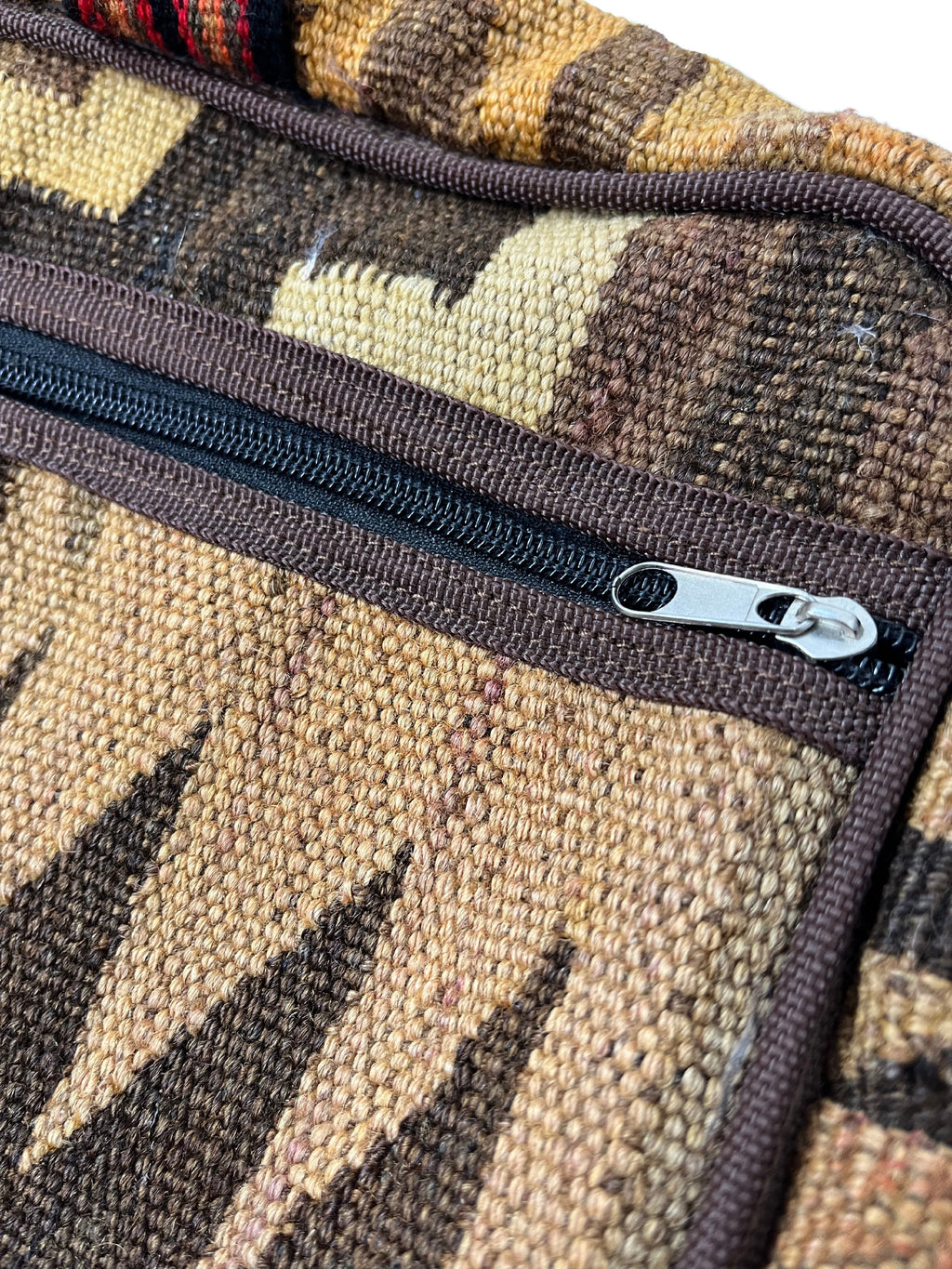 Kelim Tasche Nomad Erdtöne, handgewebtes Unikat – Ansicht 5