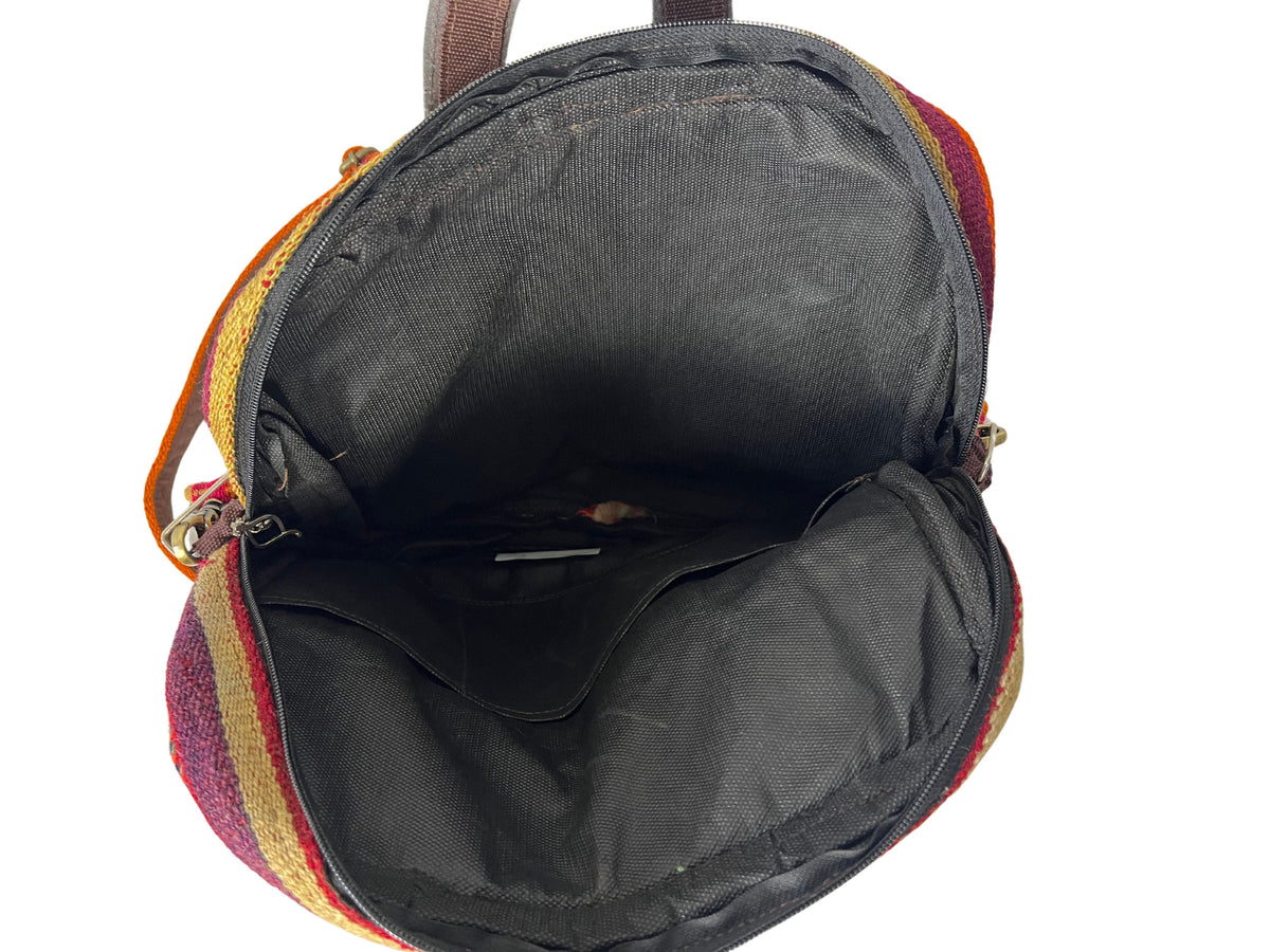 Kelim Tasche Nomad geometrisches Muster, handgewebtes Unikat – Ansicht 5