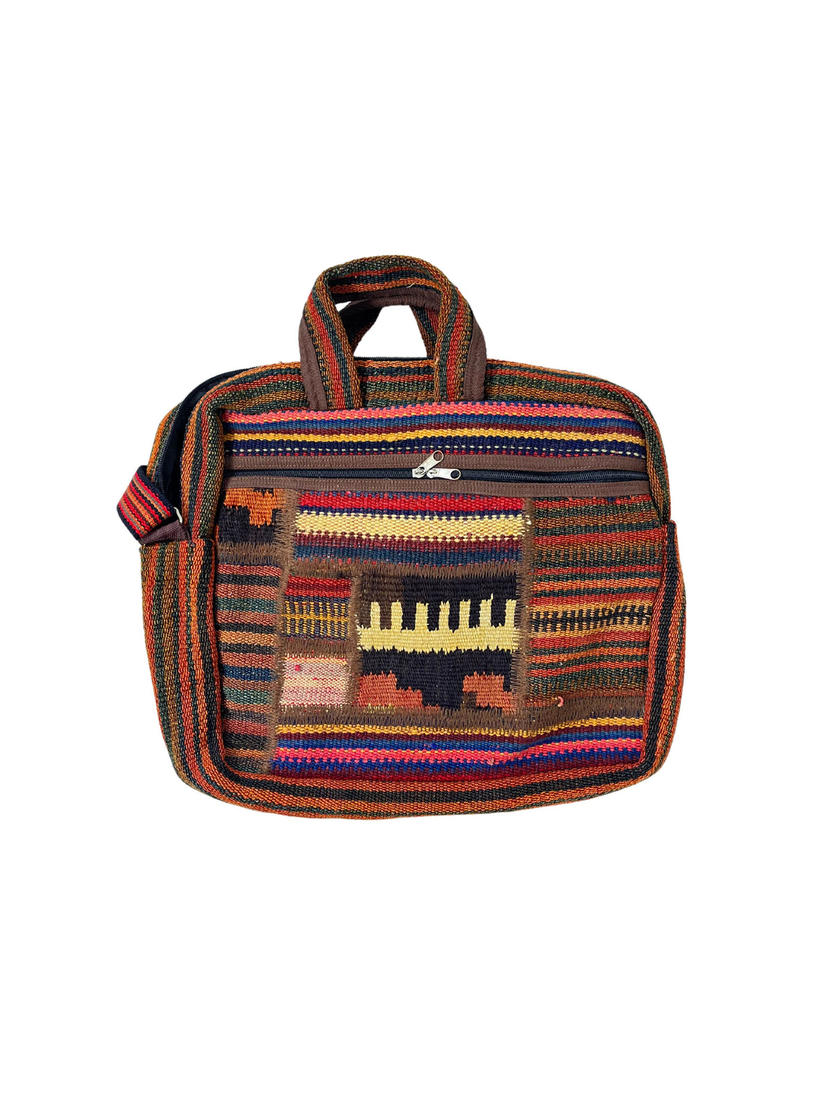 Kelim Tasche Nomad Beige Braun, handgewebtes Unikat – Ansicht 2