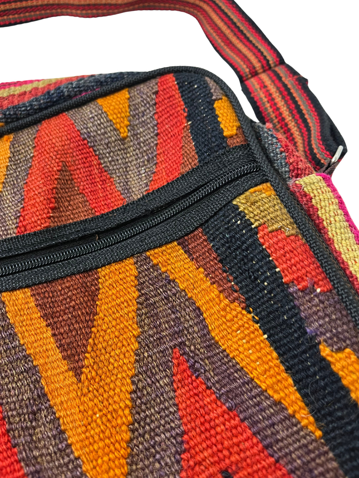 Kelim Tasche Nomad Terracotta, handgewebtes Unikat – Ansicht 5
