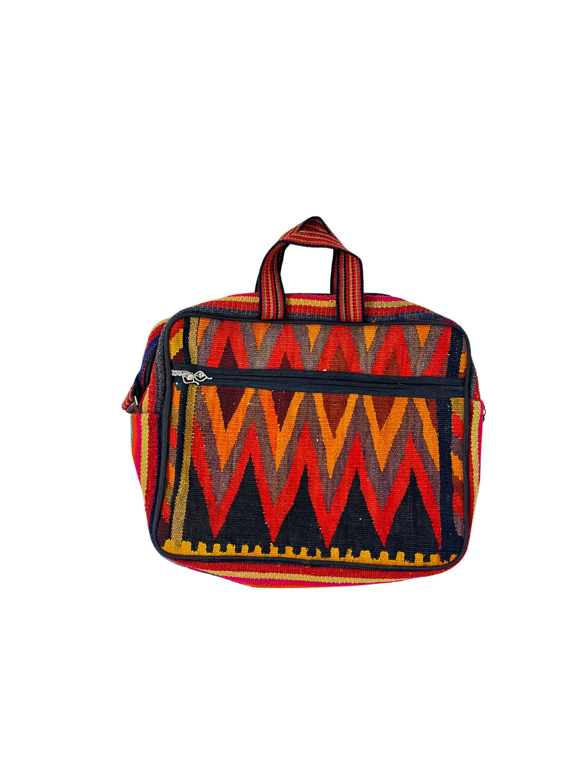 Kelim Tasche Nomad Terracotta, handgewebtes Unikat – Ansicht 2