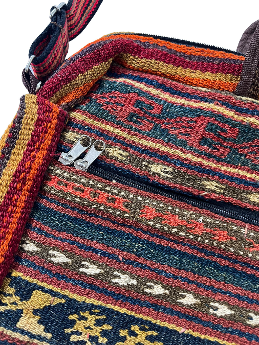 Kelim Tasche Nomad Naturmuster, handgewebtes Unikat – Ansicht 4